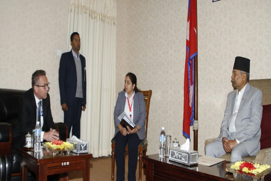 Finnish envoy pays a courtesy call on Vice President Yadav