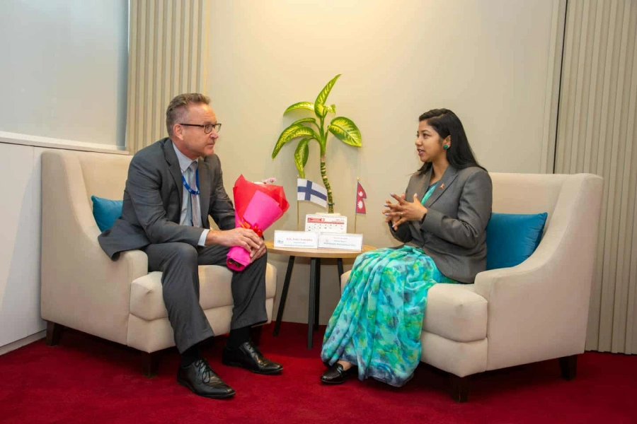 Finnish envoy Puhakka pays courtesy call on Kathma...