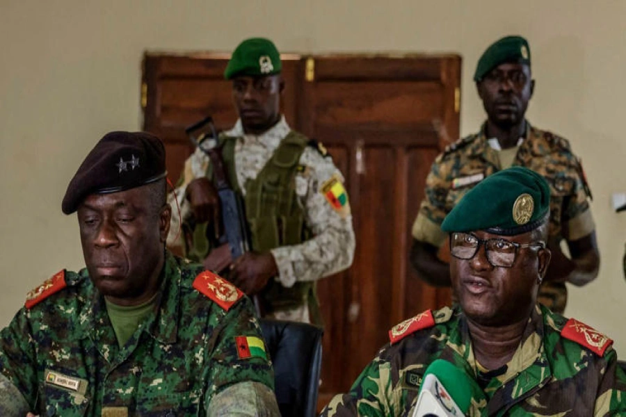 President leaves Guinea-Bissau as general named leader a...