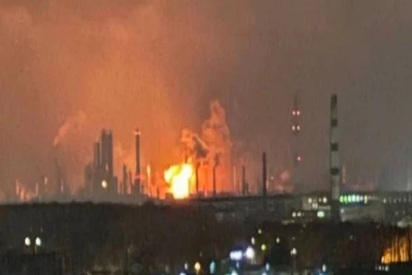 Ukraine hits huge oil refinery near Moscow, fire halts part of production
